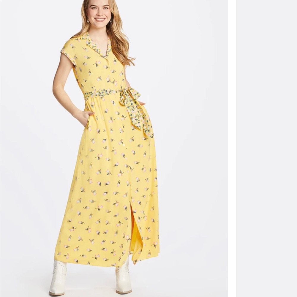 NWT Draper James (by Reese Witherspoon) floral maxi shirt dress